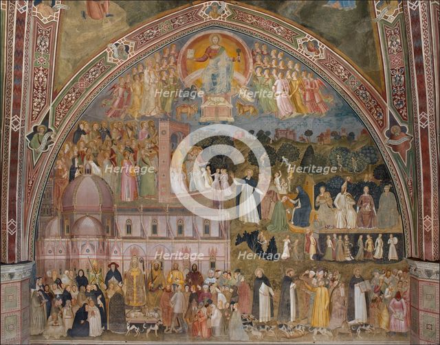 Via Veritatis (The Way of Truth). Fresco of the Cappellone degli Spagnoli, ca 1365. Artist: Andrea di Bonaiuto, (Andrea da Firenze) (1343-1377)