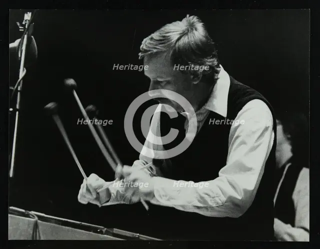 Vibraphonist Gary Burton playing at the Forum Theatre, Hatfield, Hertfordshire, 29 November 1980. Creator: Denis Williams.
