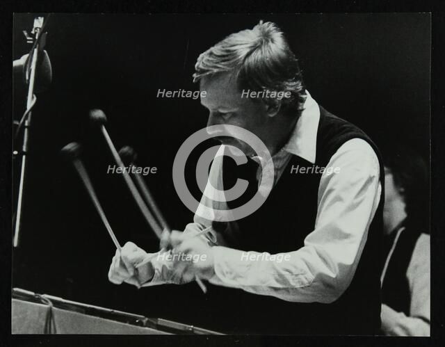 Vibraphonist Gary Burton playing at the Forum Theatre, Hatfield, Hertfordshire, 29 November 1980. Artist: Denis Williams