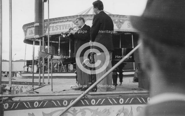 Vic Ash and Harry Klein, Beaulieu Jazz Festival, Hampshire, 1960. Creator: Brian Foskett.