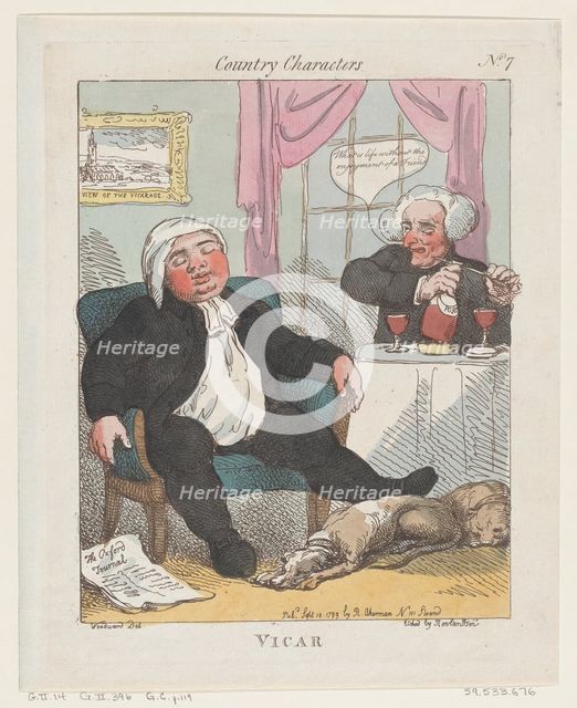 Vicar, September 10, 1799., September 10, 1799. Creator: Thomas Rowlandson.