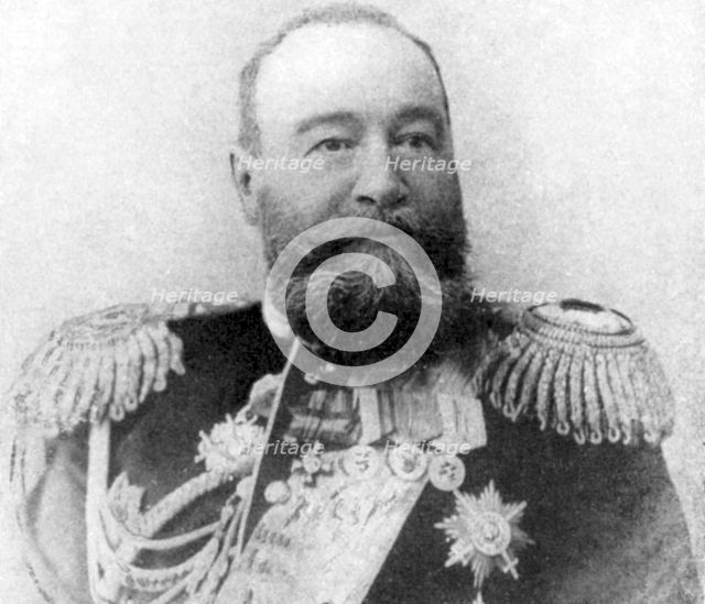 Vice-Admiral Alexeiev, Viceroy of Russian Dominions in the Far East, Russo-Japanese War, 1904-5. Artist: Unknown