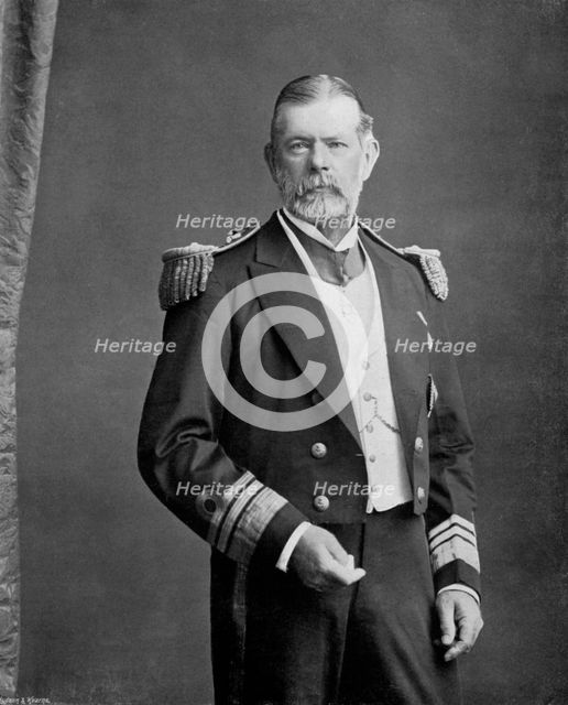 Vice-Admiral Sir John Ommanney Hopkins, British naval officer, 1896. Artist: Marsh Brothers