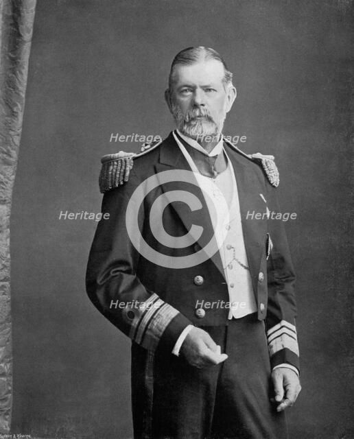 Vice-Admiral Sir John Ommanney Hopkins, British naval officer, 1896. Artist: Marsh Brothers