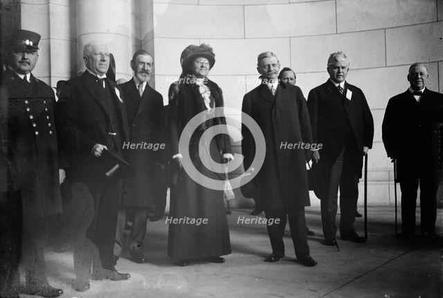 Vice President Thomas Riley Marshall - Arrival For Inauguration...1913. Creator: Harris & Ewing.