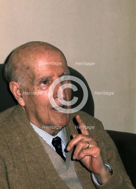 Vicente Aleixandre (1898-1987), Spanish poet, Nobel Prize for Literature 1977, photo, 1977.