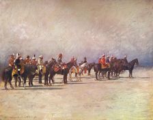 Viceroy reviewing the Troops 1903. Artist: Mortimer L Menpes