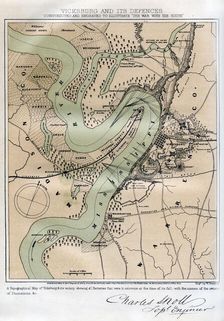 Vicksburg, Mississippi, and its defences, 1862-1867.Artist: W Kemble