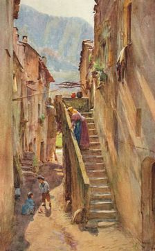 Vicolo del Ponte, Villa Nuova di Albenga c1910, (1912). Artist: Walter Frederick Roofe Tyndale