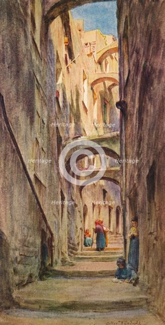 'Vicolo della Providenza, San Remo', c1910, (1912). Artist: Walter Frederick Roofe Tyndale.