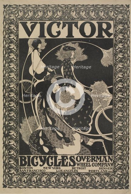 Victor bicycles. Overman wheel company, c1894 - 1896. Creator: William H Bradley.