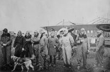 Victor Chapman, Elliott Cowdin, Wm. Thaw, Norman Prince, K. Rockwell, Bert Hall, Lieut..., c1915. Creator: Bain News Service
