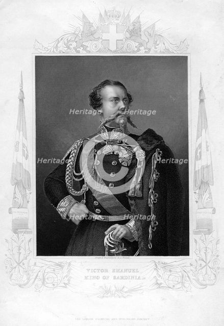 'Victor Emanuel, King of Sardinia', 19th century.Artist: DJ Pound