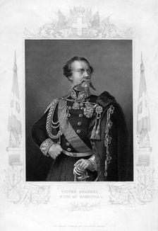 Victor Emanuel, King of Sardinia 19th century.Artist: DJ Pound