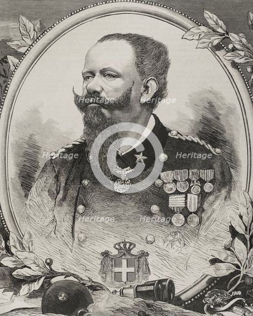 Victor Emmanuel II of Italy, (1820-1878), Sardinia, (1849-1861) and Italy, (1861-1878), 1878. Creator: Bernardo Rico.