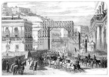 Victor Emmanuel's entry into Naples: scene in the Piazza del Palazzo Reale, looking up..., 1860. Creator: Unknown