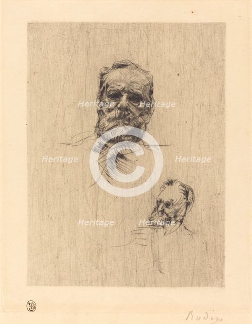 Victor Hugo, De Face, 1886. Creator: Auguste Rodin.