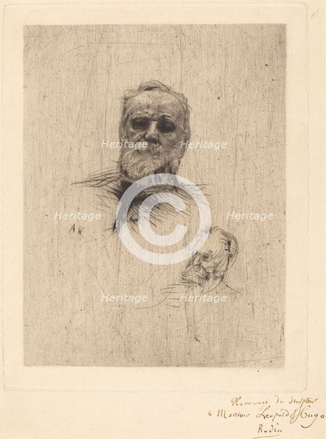 Victor Hugo, De Face, 1886. Creator: Auguste Rodin.
