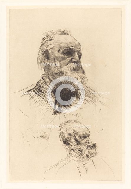 Victor Hugo, De Trois Quarts, 1884. Creator: Auguste Rodin.