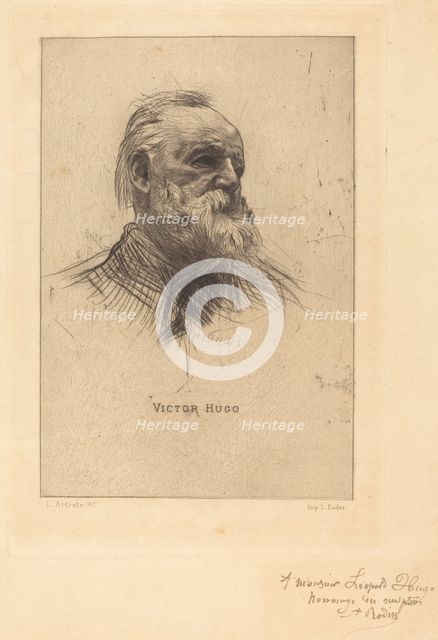 Victor Hugo, De Trois Quarts, 1884. Creator: Auguste Rodin.