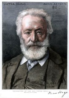 Victor Hugo, French author, 1885.Artist: D Laugee