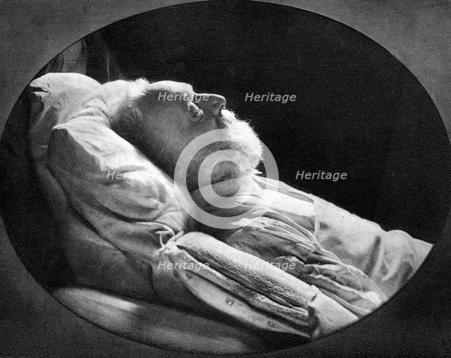 Victor Hugo, French author, on his deathbed, 22nd May 1885. Artist: Unknown
