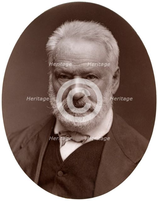 Victor Hugo, French poet, dramatist and novelist, 1877.Artist: Lock & Whitfield