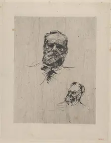 Victor Hugo (full face), 1885. Creator: Auguste Rodin