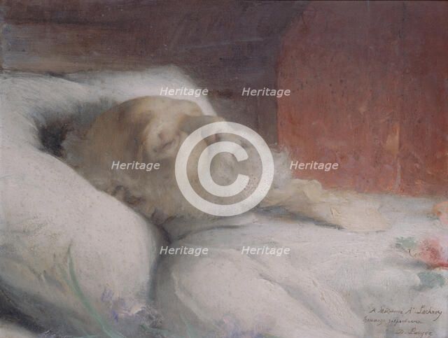 Victor Hugo on his deathbed, c1885. Creator: Desire Francois Laugee.