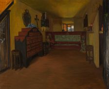 Victor Hugo's bedroom at Hauteville House, 1896. Creator: Pierre Georges Jeanniot
