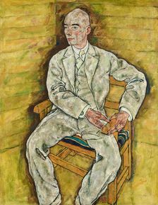 Victor Ritter von Bauer, 1918. Creator: Egon Schiele