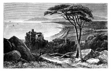 Victoria Castle, with Killiney-Bray Head in the distance, Ireland, c1888