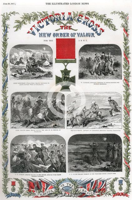 Victoria Cross, British award for gallantry, 1857. Artist: Unknown