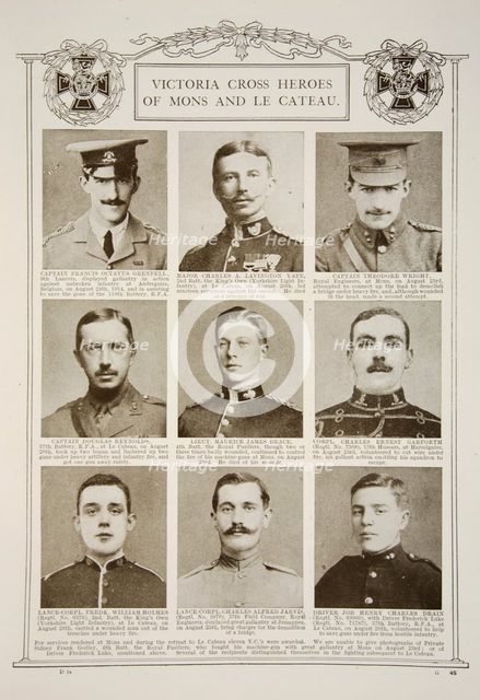 Victoria Cross Heroes of Mons and Le Cateau, c1914-1919.