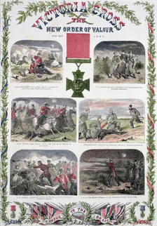 Victoria Cross, the New Order of Valour for the Army c1857. Creator: Unknown