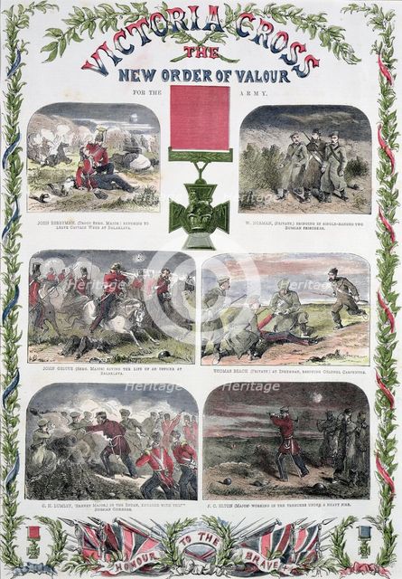 'Victoria Cross, the New Order of Valour for the Army', c1857. Creator: Unknown.