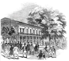 Victoria Archery Rooms - the Council Dinner, 1844. Creator: Unknown
