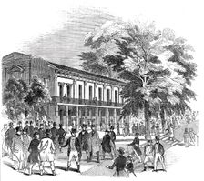 Victoria Archery Rooms - the Council Dinner, 1844. Creator: Unknown