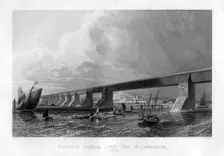 Victoria Bridge over the St Lawrence, Canada 1886. Artist: Saddler