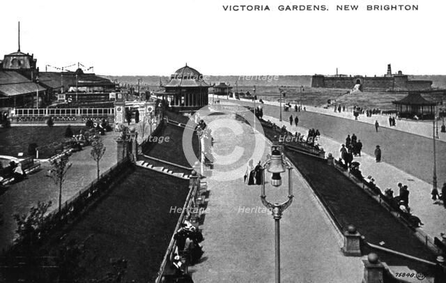 Victoria Gardens, New Brighton, Lancashire, early 20th century. Artist: Unknown