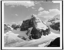 Victoria Glacier with Mt. Lefroy and the Mitre, Alberta, c1902. Creator: Unknown