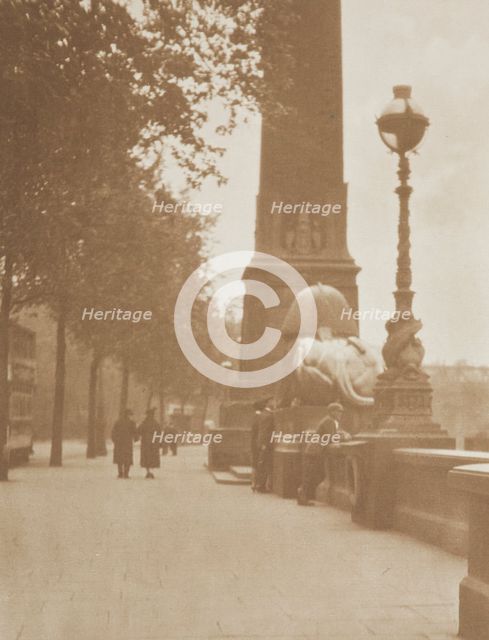 Victoria embankment. From the album: Photograph album - London, 1920s. Creator: Harry Moult.