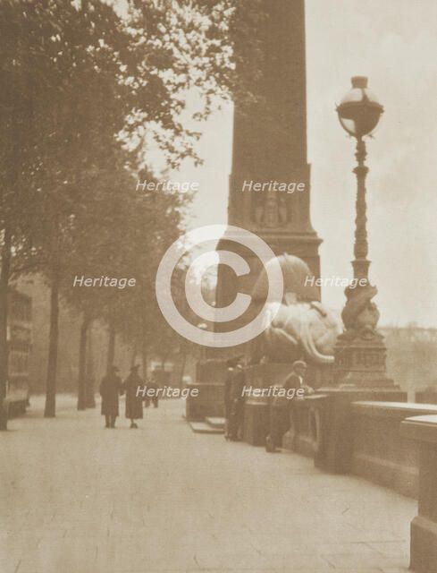 Victoria embankment. From the album: Photograph album - London, 1920s. Creator: Harry Moult.