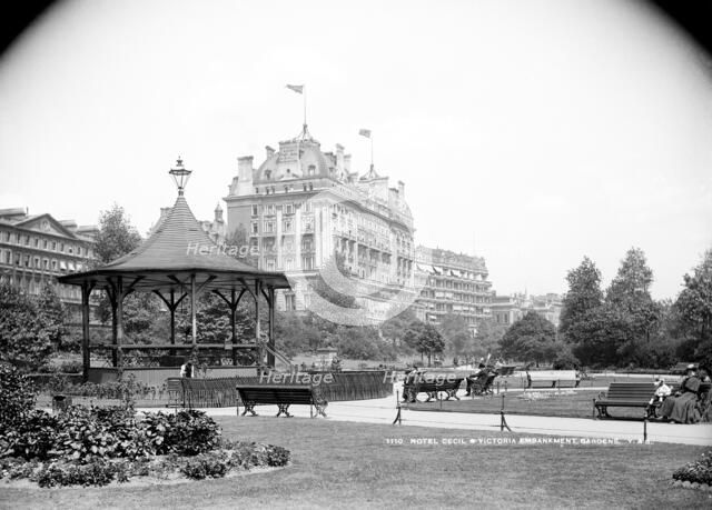Victoria Embankment Gardens, Westminster, London, c1890s. Artist: York & Son.