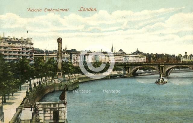 'Victoria Embankment - London', 1906. Creator: Unknown.
