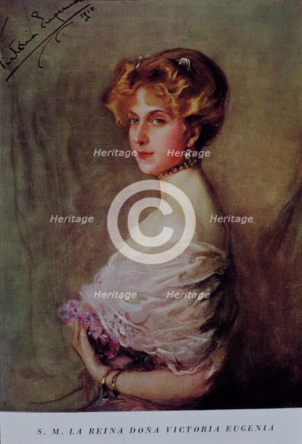 Victoria Eugenia of Battenberg (1887-1969), Queen of Spain between 1906 and 1931.