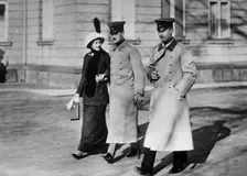 Victoria Louise, Ernst August and Prince Oscar, 1913. Creator: Bain News Service