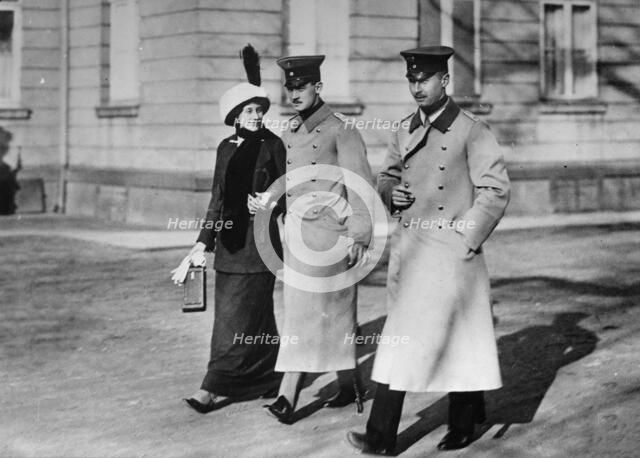 Victoria Louise, Ernst August and Prince Oscar, 1913. Creator: Bain News Service.