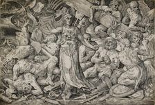 Victoria surrounded by Prisoners and Trophies, 1552. Creator: Frans Floris