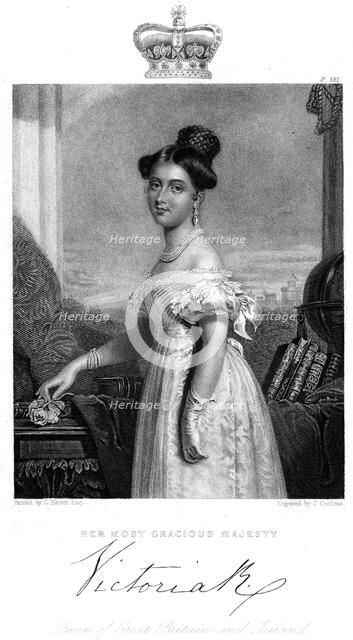 Victoria, Queen of Great Britain and Ireland, c1838. Artist: J Cochran